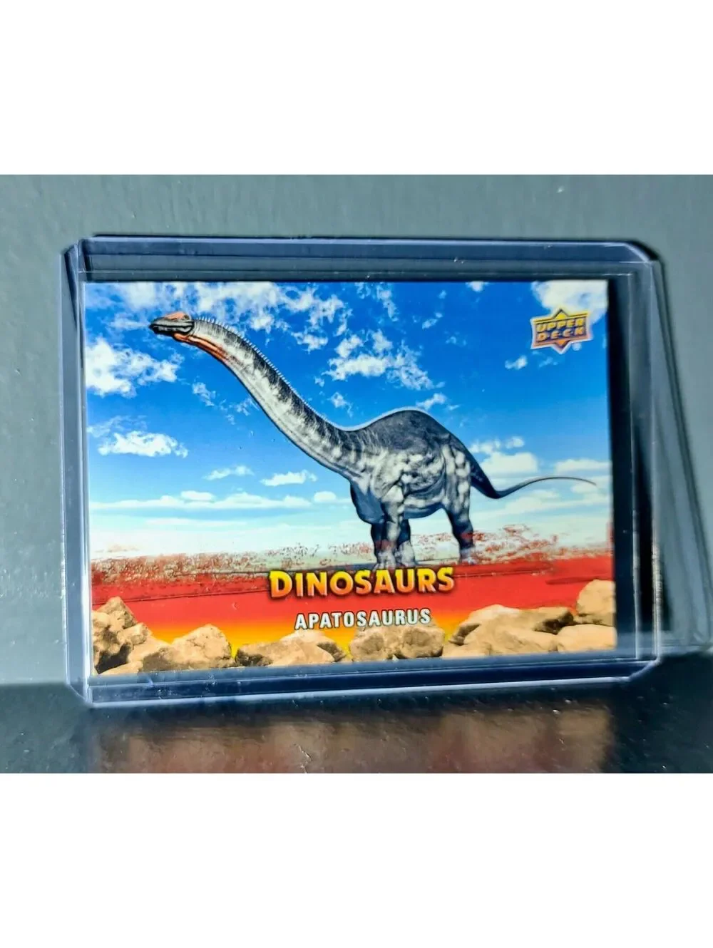 2015 Upper Deck Dinosaurs Apatosaurus Extinction Red Parallel #9 Card